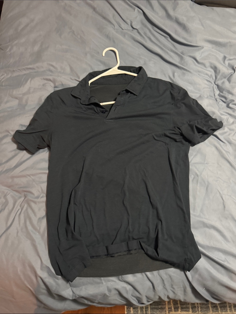 lululemon athletica Black Short-Sleeve Polo